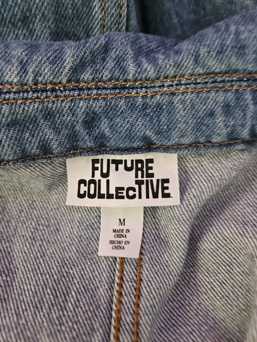 Future Collective Denim Dress Medium - Picture 4 of 4